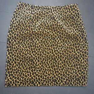 Jeffrey Halper velver leopard skirt